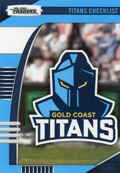 2022 NRL Traders #041 Gold Coast Titans Checklist Front